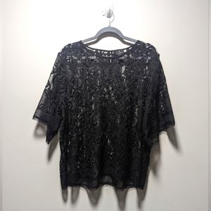 NWOT Worthington black lace top